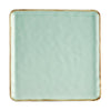 CAC Chinaware Palm springs  Square Plate Light Green 12"