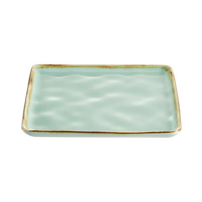 CAC Chinaware Palm springs  Square Plate Light Green 6"
