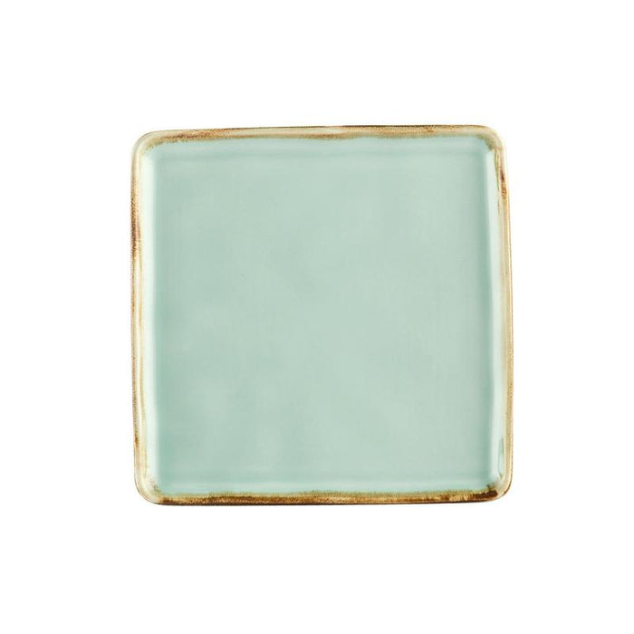 CAC Chinaware Palm springs  Square Plate Light Green 6"