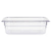 Prepline PPFP13-4 Clear GN 1/3 Polycarbonate Food Pan – 4" Deep