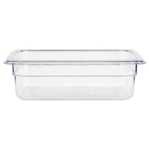 Prepline PPFP13-4 Clear GN 1/3 Polycarbonate Food Pan – 4" Deep