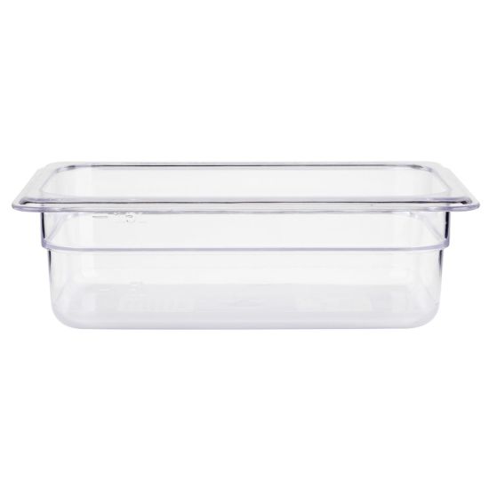 Prepline PPFP13-4 Clear GN 1/3 Polycarbonate Food Pan – 4" Deep