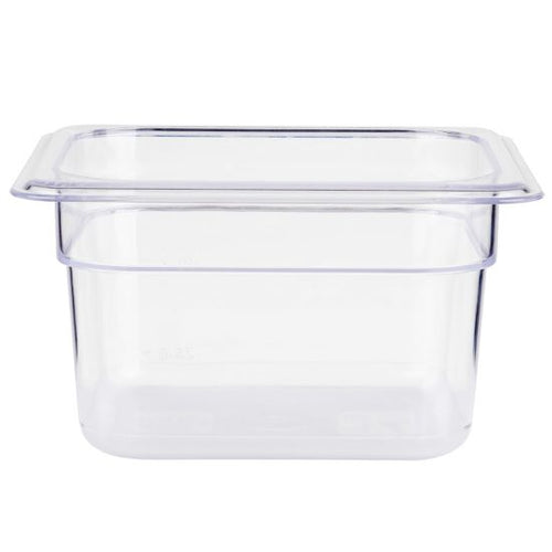 Prepline PPFP16-4 Clear GN 1/6 Polycarbonate Food Pan – 4" Deep