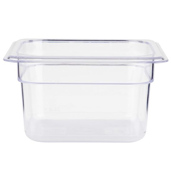 Prepline PPFP16-4 Clear GN 1/6 Polycarbonate Food Pan – 4" Deep