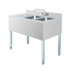 Prepline BAR-2C-L Two-Compartment Bar Sink with Faucet and Left Drainboard