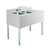 Prepline BAR-2C-R Two-Compartment Bar Sink with Faucet and Right Drainboard