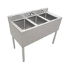 Prepline BAR-3C Three-Compartment Bar Sink with Faucet
