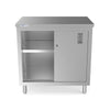 Prepline PC-2436 24" x 36" 16-Gauge 430 Stainless Steel Enclosed Base Work Table
