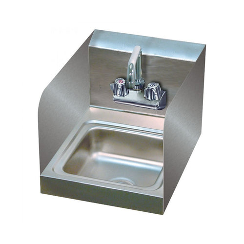 Prepline PHS12-SP hand sink with side splashes and faucet