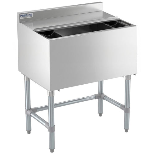 Prepline PIB183012L 30" underbar ice bin with sliding lid