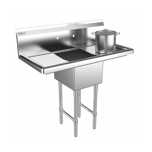 Prepline XS1C-1416-LR one-compartment sink with dual drainboards
