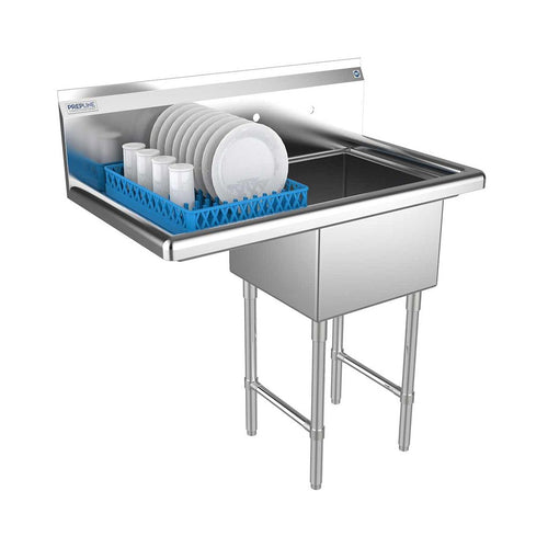 Prepline XS1C-1818-L one-compartment sink with left drainboard