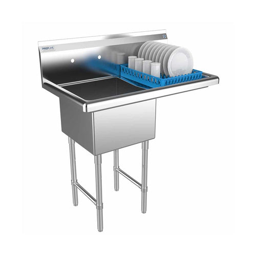 Prepline XS1C-1818-R one-compartment sink with right drainboard