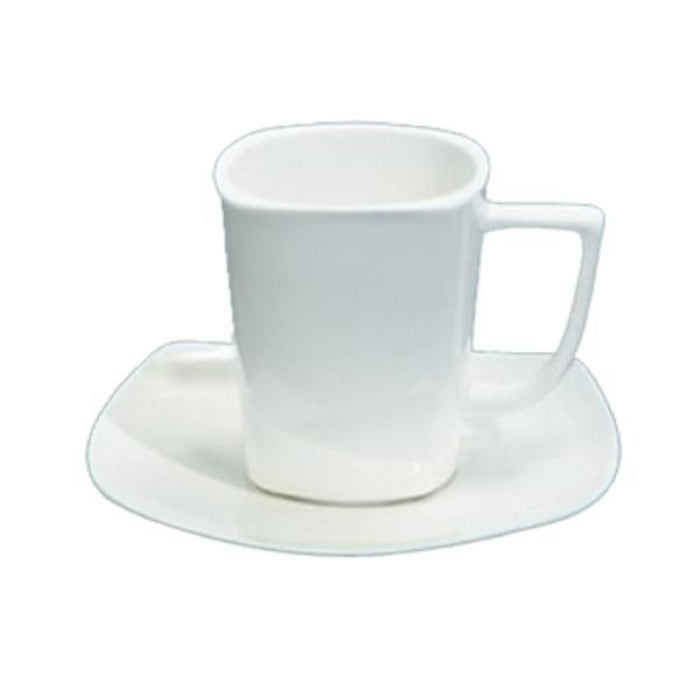 Yanco PL-002 5 1/2" Saucer, Double Lined, Bone White, Durable China, Pack of 36 (3 Dz)