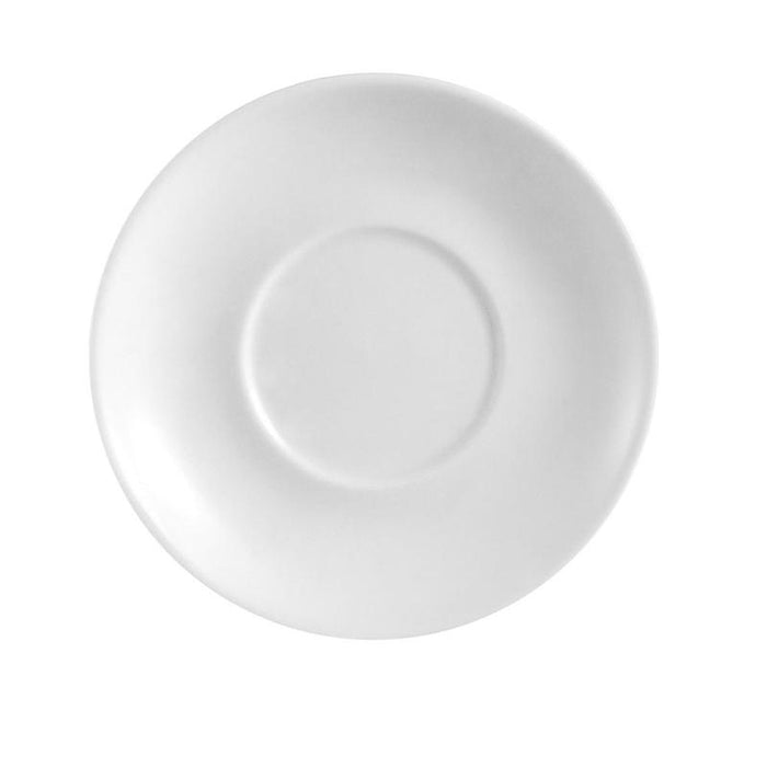 CAC Chinaware Clinton-rolled edge Saucer For PRM-3-P 4"