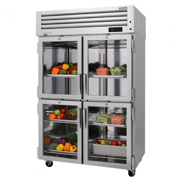 Turbo Air PRO-50-4R-G-N PRO Series Top Mount Reach-in Refrigerator With Glass Door 47.36 cu. ft.