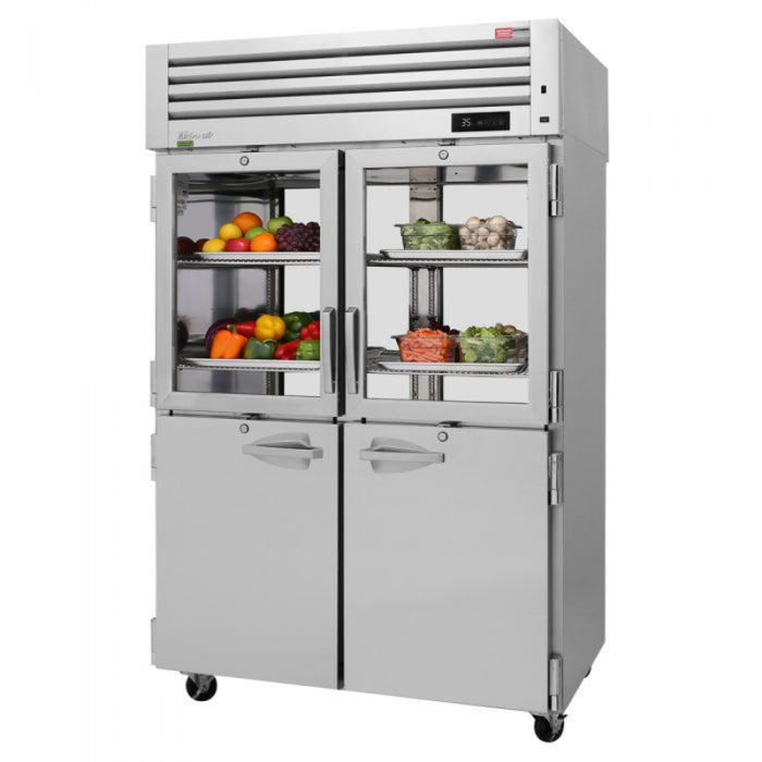 Turbo Air PRO-50R-GSH-PT-N PRO Series Top Mount Reach-in Refrigerator With Solid And Glass Door 53.47cu. ft.
