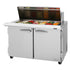 Turbo Air PST-48-18-N Rear Mount PRO Series Mega Top Sandwich/Salad Prep Table with Two Sections 15 cu. ft