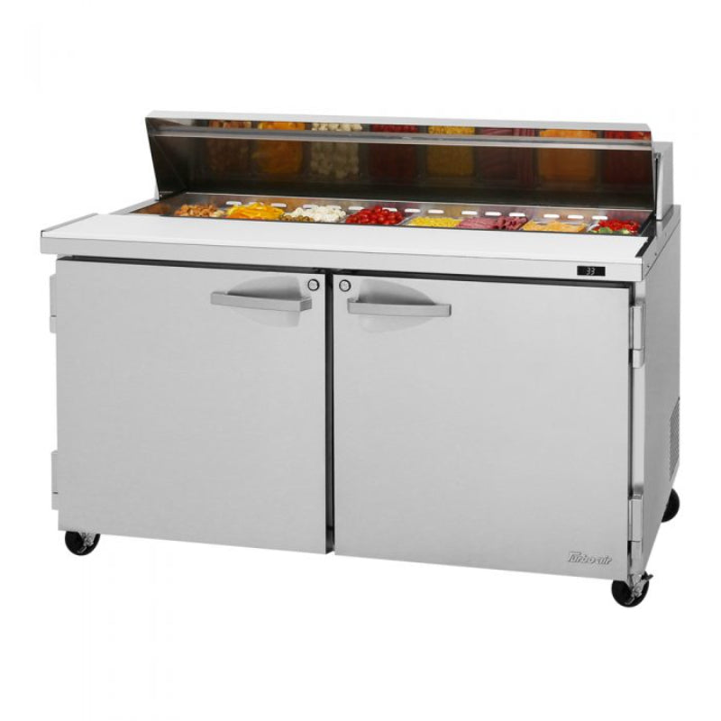 Turbo Air PST-60-N PRO Series Sandwich/Salad Prep Table with Two Sections
