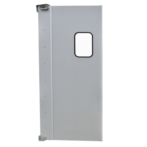 Prepline PTD3684 36 x 84 single aluminum swinging traffic door with window