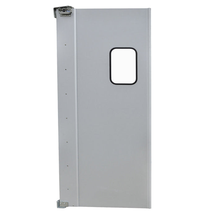 Prepline PTD3684 36 x 84 single aluminum swinging traffic door with window