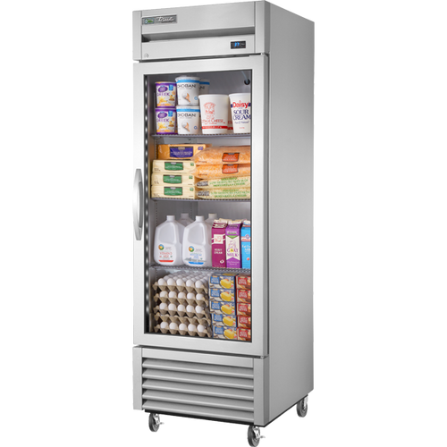 True TS-23G-HC~FGD01 Reach-In Glass Swing Door Stainless Steel Refrigerator