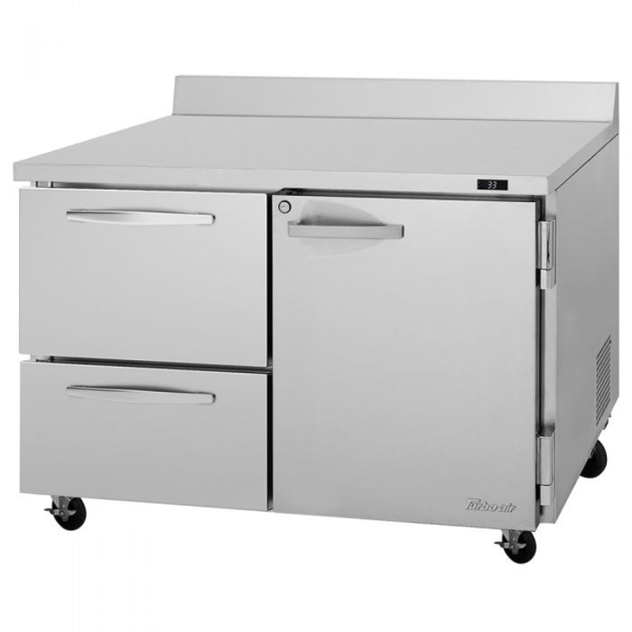 Turbo Air PRO Series, Worktop, Refrigerators PWR-48-D2R-N, 2 drawers and 1 door