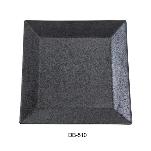 Yanco DB-510 Diamond Black Collection 10″ Square Plate, Matte Glaze (2 DZ)