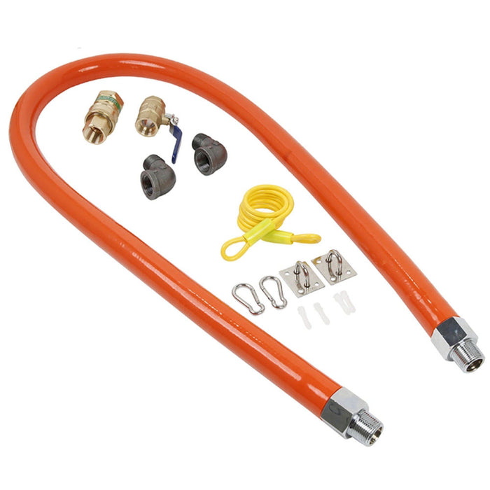 Prepline QD3448 3/4" x 48" Gas Hose Connector Kit with Quick Disconnect