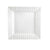 CAC Chinaware Queen Square Square Plate W/ Striped Rim 8 1/4