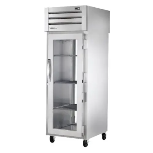 True STR1RPT-1G-1G-HC Pass-Thru Glass Front/Glass Rear Swing Doors Refrigerator