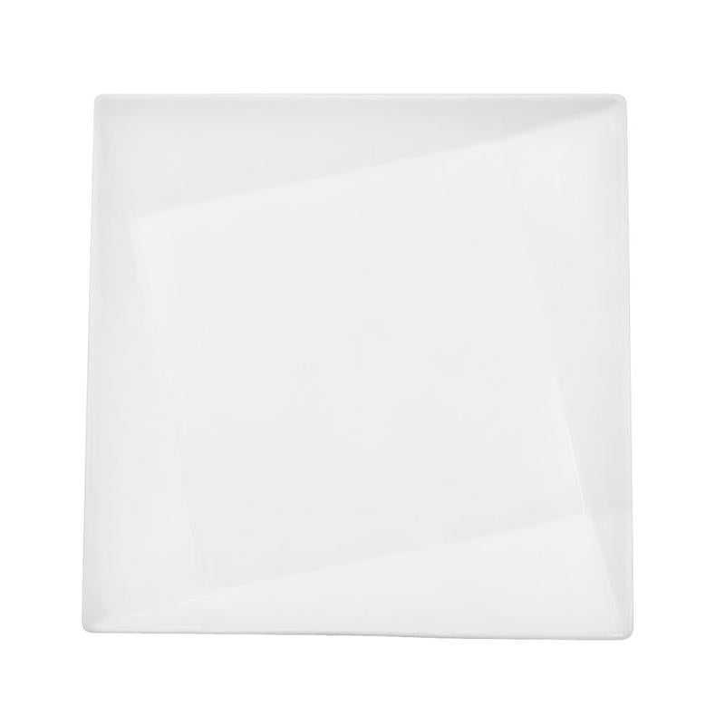 CAC Chinaware Crystal Square Dinner Plate 12"