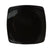 CAC Chinaware Color Stoneware Square Flat Plate Black 11 7/8