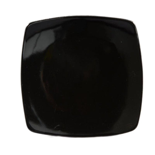 CAC Chinaware Color Stoneware Square Flat Plate Black 11 7/8"