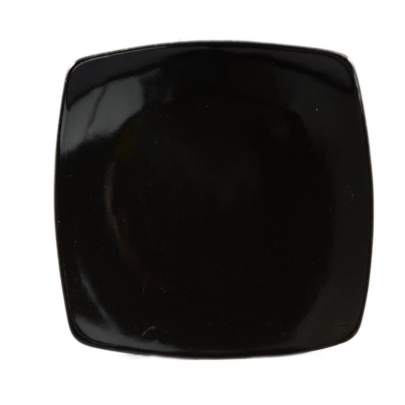 CAC Chinaware Color Stoneware Square Flat Plate Black 11 7/8"