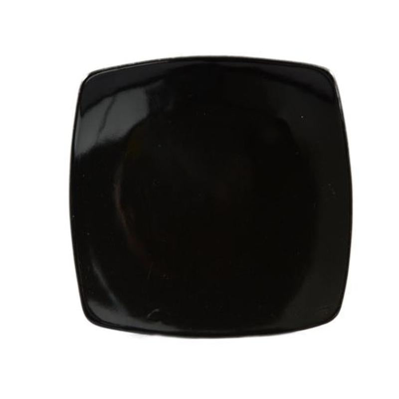 CAC Chinaware Color Stoneware Square Flat Plate Black 6 7/8"