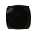CAC Chinaware Color Stoneware Square Flat Plate Black 8 7/8