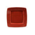 CAC Chinaware Color Stoneware Square In Square Plate Red 6 7/8