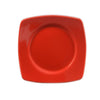 CAC Chinaware Color Stoneware Round In Square Plate Red 11 7/8"