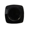 CAC Chinaware Color Stoneware Round In Square Plate Black 6 7/8"