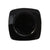CAC Chinaware Color Stoneware Round In Square Plate Black 6 7/8