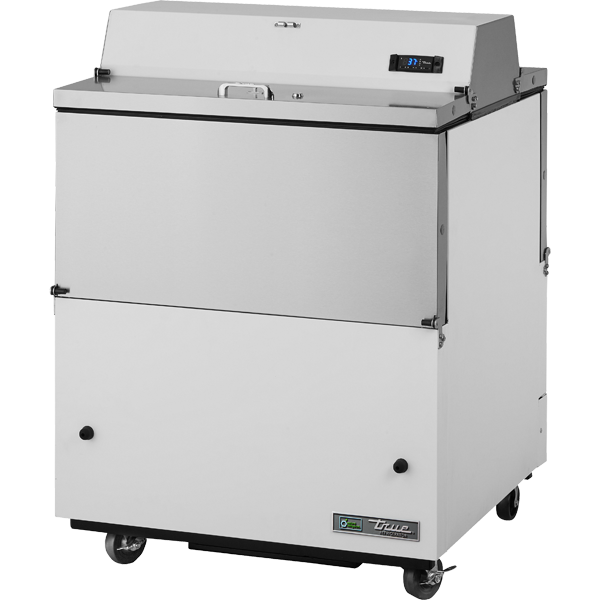 True TMC-34-DS-SS-HC Dual Sided, White and Stainless Steel Exterior/Stainless Steel Interior with Hydrocarbon Refrigerant