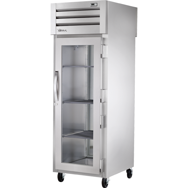 True STA1RPT-1G-1S-HC Pass-Thru Glass Front/Solid Rear Swing Doors Refrigerator