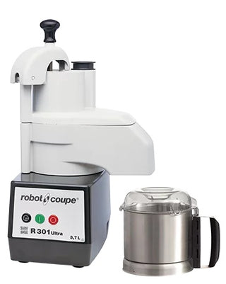 Robot Coupe R301U Combination Food Processor, Continuous Feed & 2 Discs.