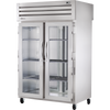 True STG2HPT-2G-2S Pass-Thru Glass Front/Solid Rear Swing Doors Heated Cabinet