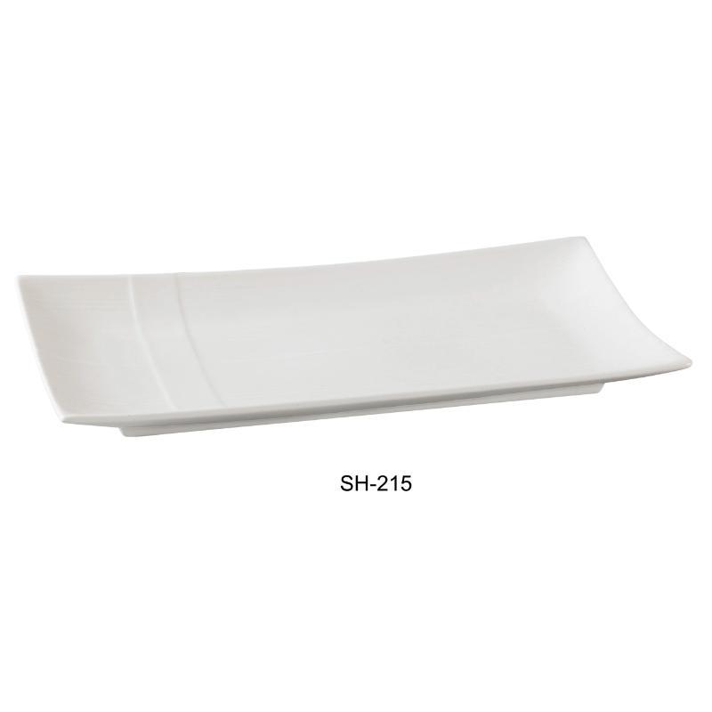Yanco SH-215 Rectangular Plate, Bone White (1Dz)