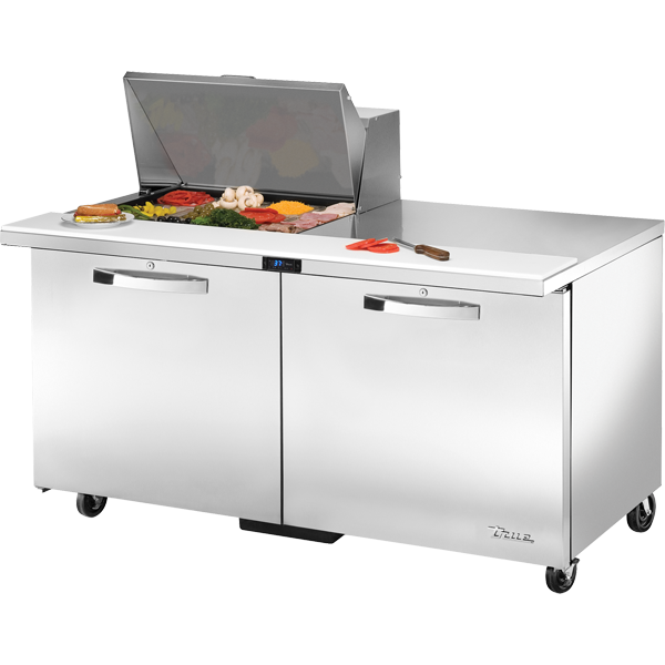 True TSSU-60-12M-B-HC~SPEC3 Mega-Top Solid Door Sandwich/Salad Unit with Hydrocarbon Refrigerant~Spec Package 3