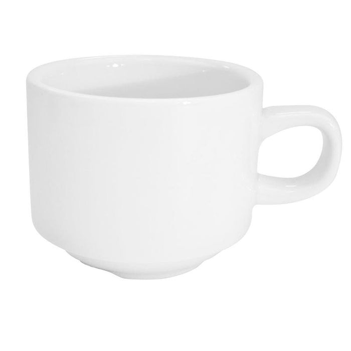 CAC Chinaware Clinton-rolled edge Stacking Cup 8.5oz 3 1/2"