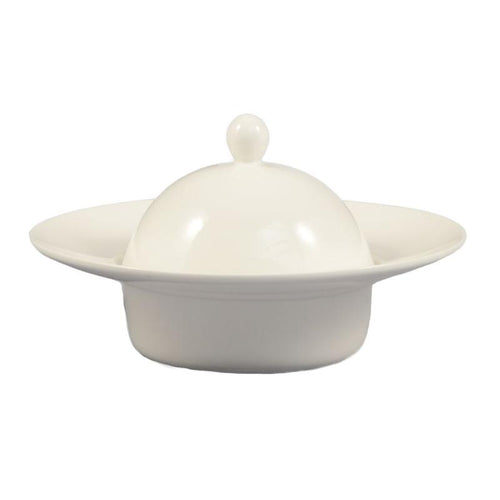 CAC Chinaware Sushi-Signature Pasta Bowl W/ Lid 9.5oz [Bowl 7 1/4" I Lid 4 1/4"]