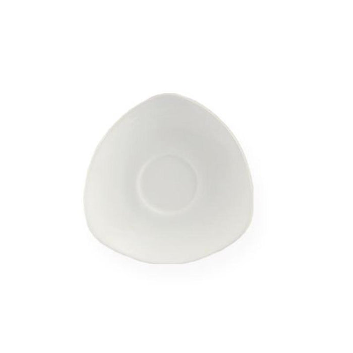 CAC Chinaware Clinton-rolled edge Triangular Saucer For RCN-37A, RCN-37B 4 3/4"